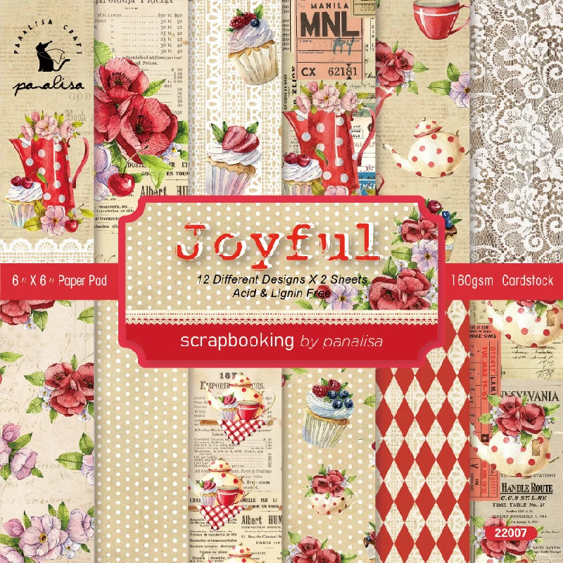 12 hojas de papel para álbum de recortes de 15x15cm