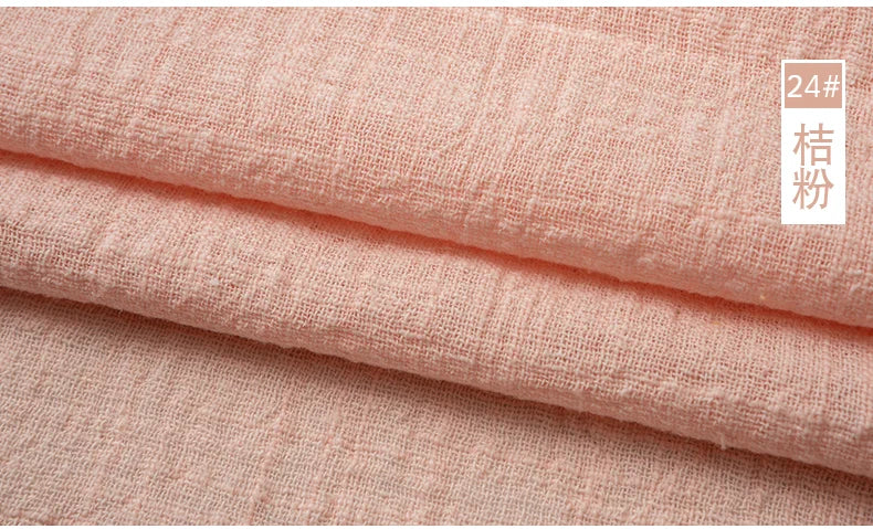Tela de algodón de lino fino suave, orgánico de Color sólido