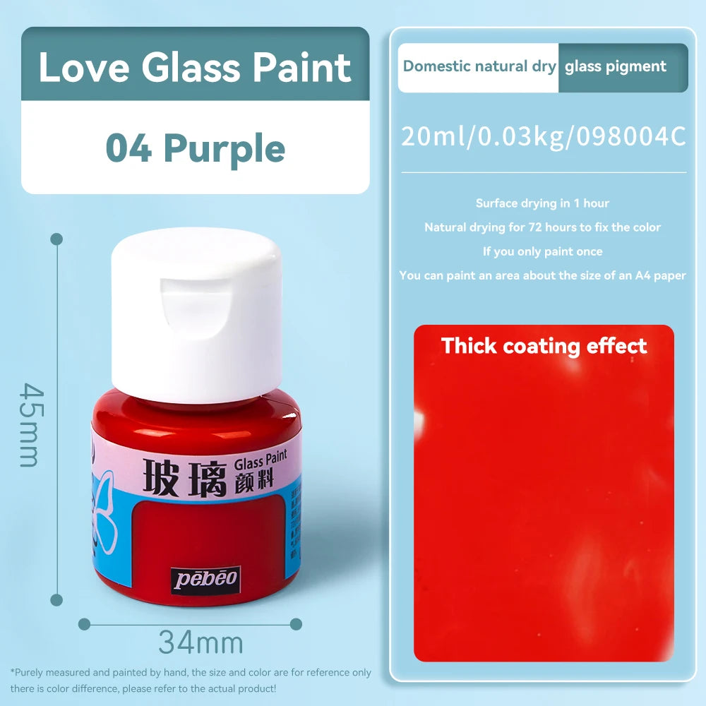 Pinturas acrílicas, pigmentos de vidrio impermeables de ricos colores, tubo para suministros de pintura, 20ml