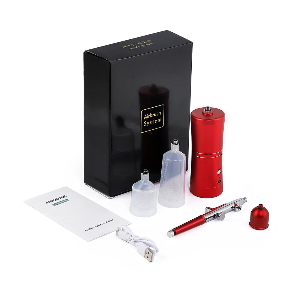 Aerógrafo portátil superior de 0,3mm con tubo de aire de 150cm, pulverizador de pintura para arte, pastelería, maquillaje, decoración de uñas, etc