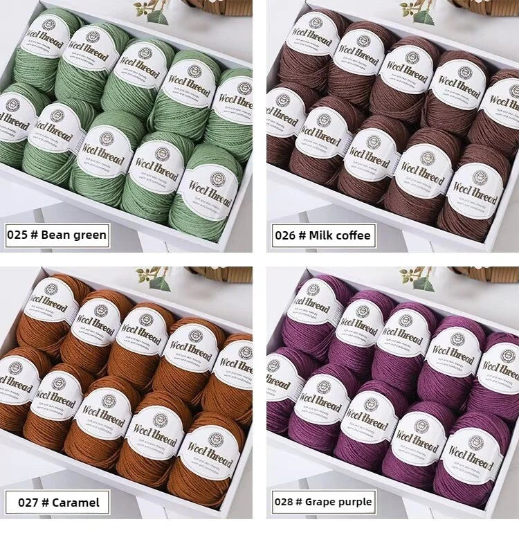 500 g/set (10 unidades de 50g) de  lana merino lisa