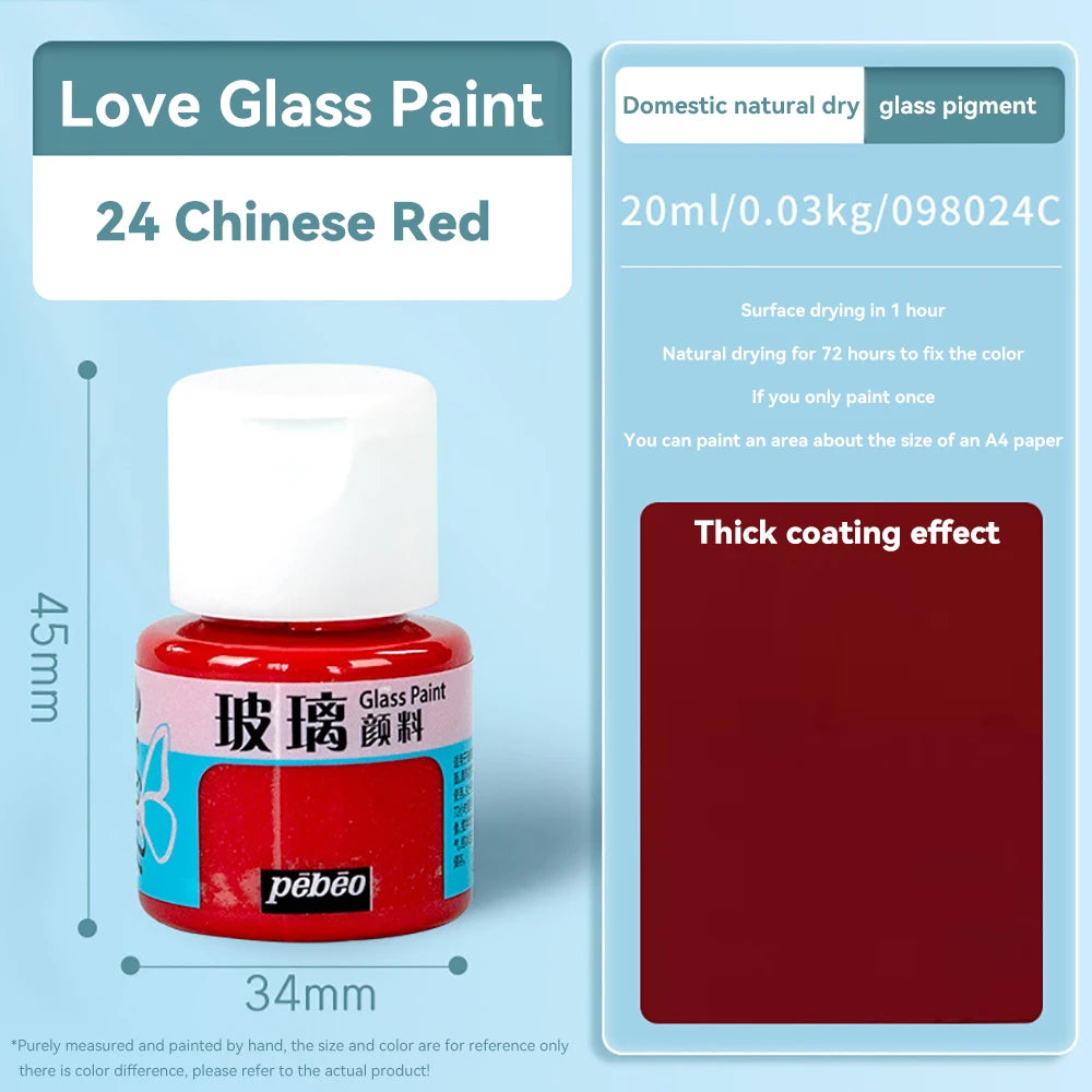 Pinturas acrílicas, pigmentos de vidrio impermeables de ricos colores, tubo para suministros de pintura, 20ml
