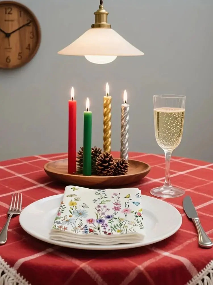 Servilletas de fiesta florales y de mariposa de 20 piezas para, celebraciones y decoupage