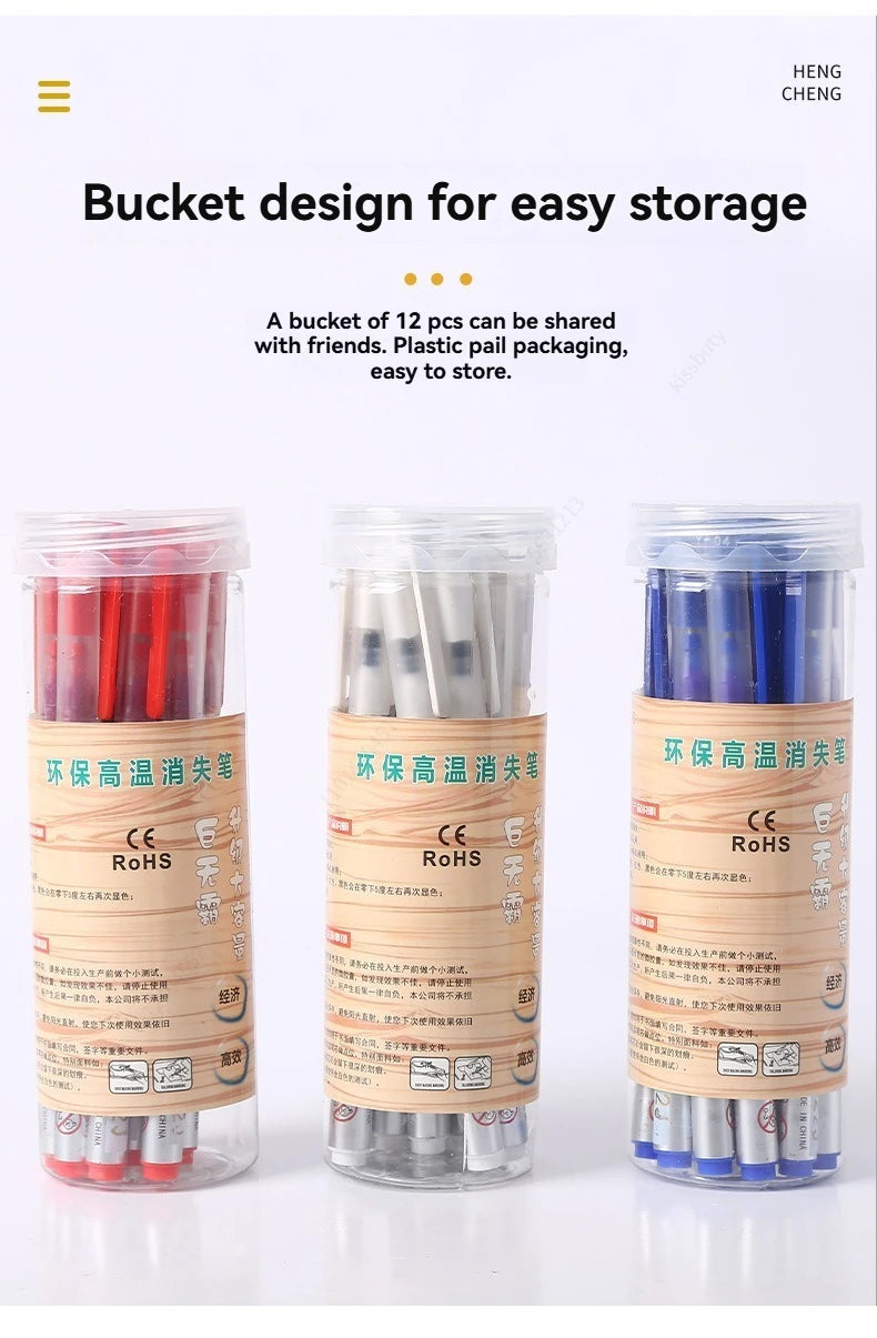 6 unids/set de rotulador mágico borrable con calor de gran capacidad, línea desaparece al planchar