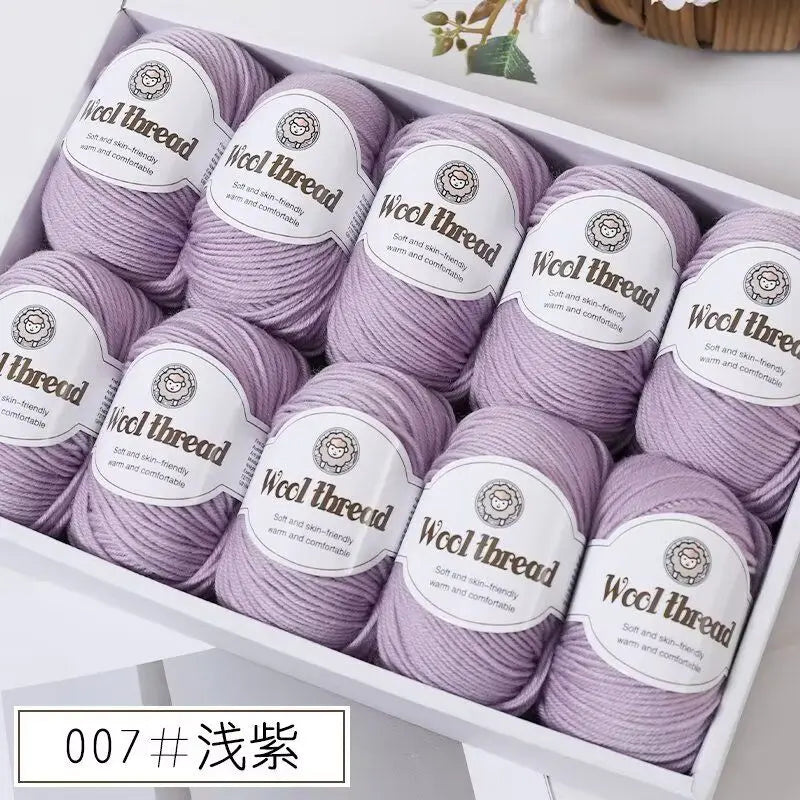 500 g/set (10 unidades de 50g) de  lana merino lisa
