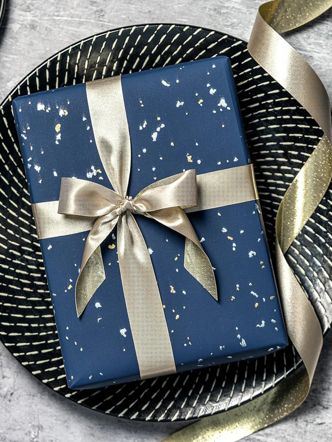 1 rollo de papel de regalo para fiesta de Navidad de 43 cm x 3,00 mts