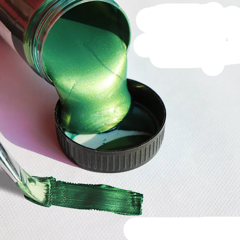 Pintura acrílica dorada nacarada, resistente al agua, no se decolora, pintura 60/100ml