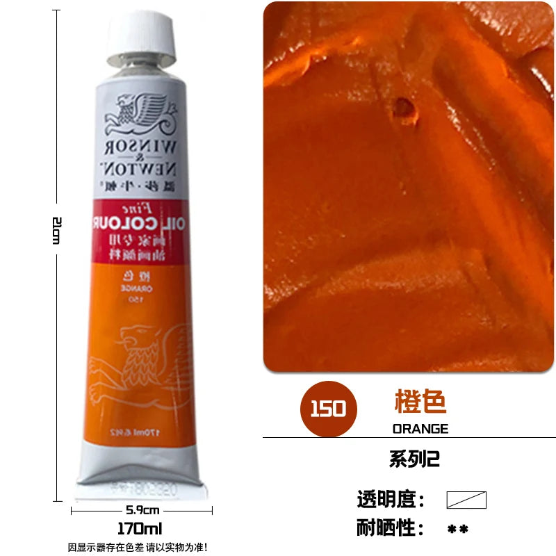 WINSOR & NEWTON-pintura al óleo de 170ml., tamaño grande