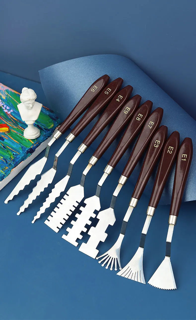 9 Herramientas de formas especiales para pintura al óleo, pintura acrílica y otras