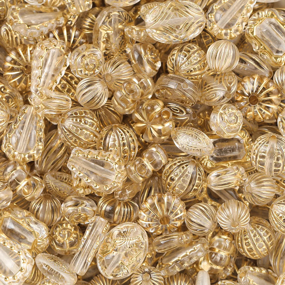 40 g/lote de mostacillas clásicas mixtas, acrílicas para joyería