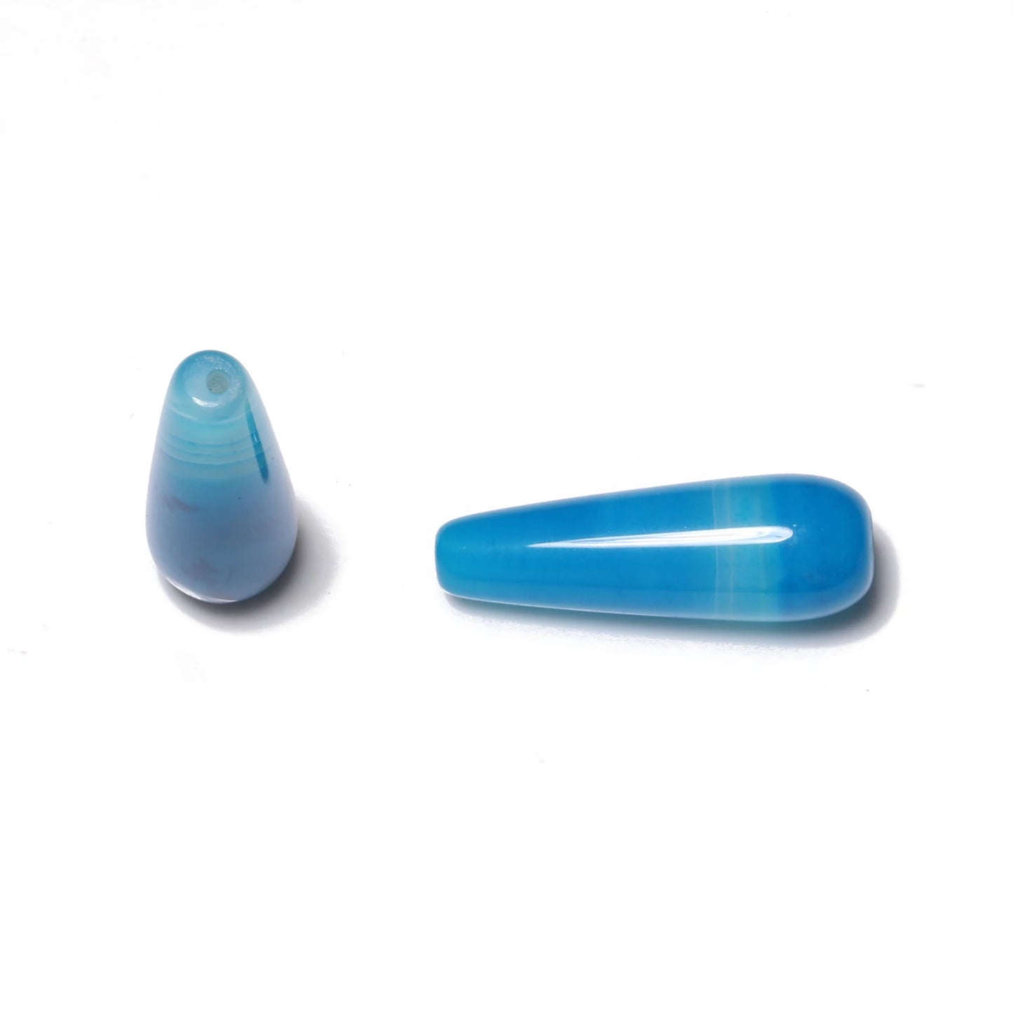 2 uds gota de agua Natural, piedra genuina, ágatas de la India, labradorita, ojo de tigre Calcedonia
