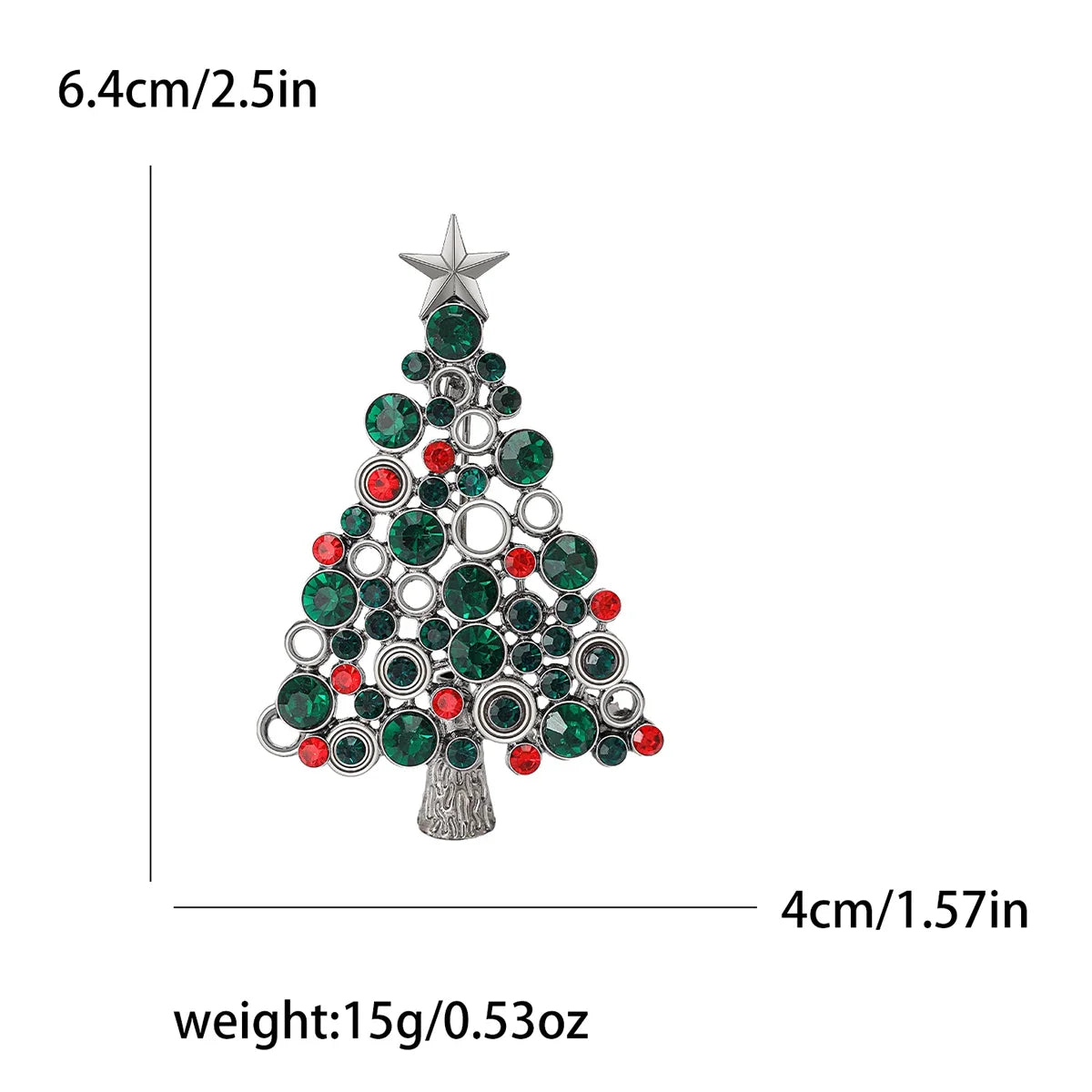 Broches en forma de árbol de Navidad con diamantes de imitación, accesorios de joyería