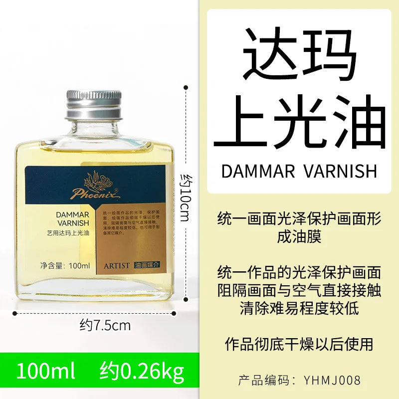 Medium de 100ml para pinturas al óleo, secado rápido, aceite de tóner, retoque de esmalte, barniz brillante