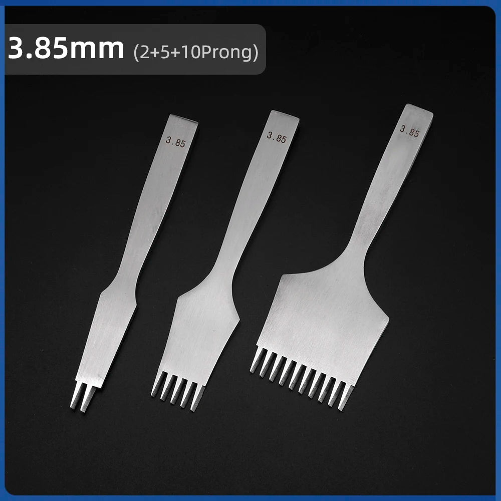 Juego de herramientas de perforación de cuero , troquel de corte de agujeros de cuero duradero, cincel de acero profesional