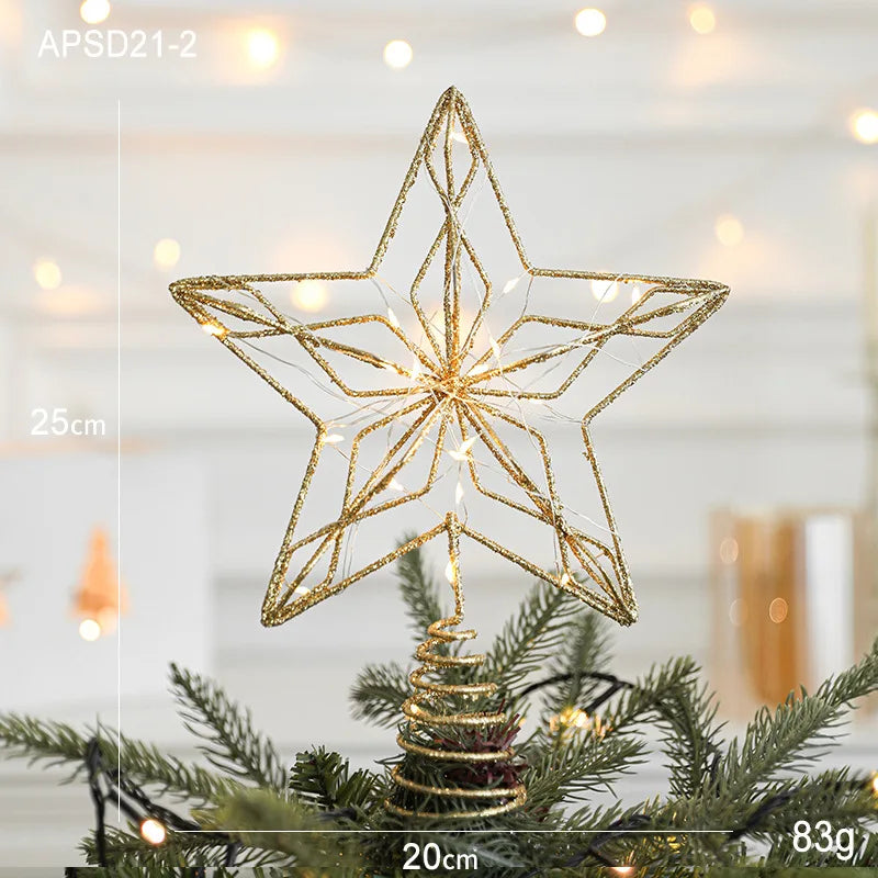 Estrella para árbol de Navidad, 10-20 cm