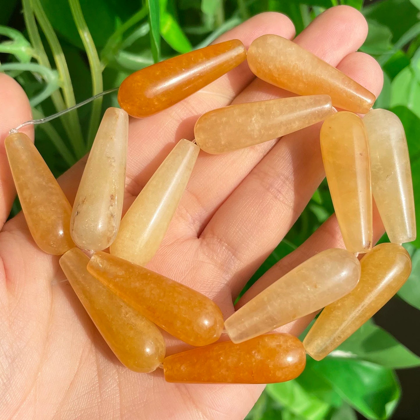 2 uds gota de agua Natural, piedra genuina, ágatas de la India, labradorita, ojo de tigre Calcedonia
