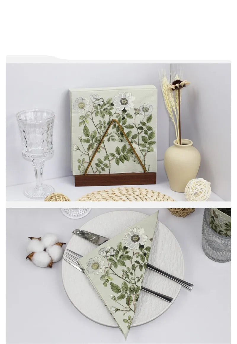 20 unids/bolsa servilleta desechable para decoupage de flores