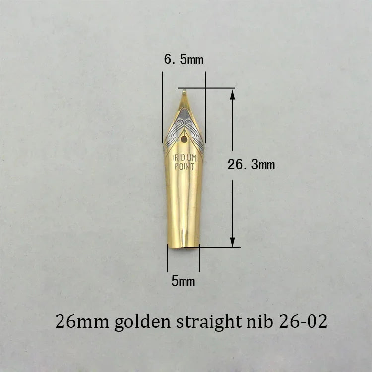 Puntas universales de 26mm y 31,5mm, piezas de puntas para pluma estilográfica compatibles con Hero Picasso Jinhao, puntas de repuesto