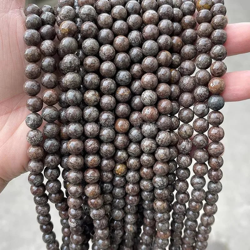 Mostacillas de piedra natural, variedades, redondo de 4, 6, 8, 10 y 12mm