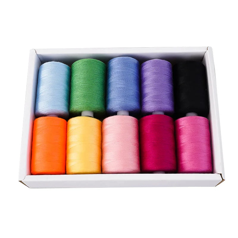 Kit de carretes de hilo de coser de poliéster, para coser a mano y a máquina, 1/10/12 colores