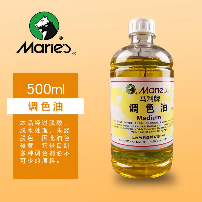 Trementina sin olor para pintura al óleo, líquido de limpieza para pinceles, 500ml