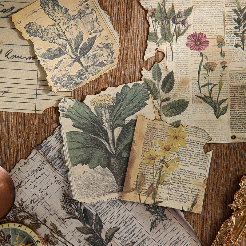 30 Uds. Planificador de papel Vintage, suministros artesanales