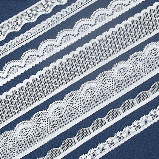 Accesorios de encaje blanco elástico, 1-2cm