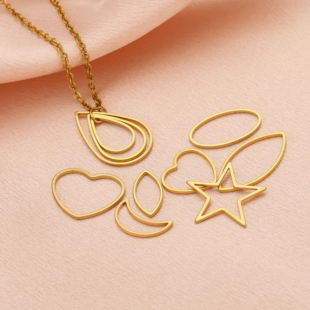 Pendientes de acero inoxidable dorado y plateado al vacío, suministros para hacer joyas de bisel, a granel, 20-50 Uds.