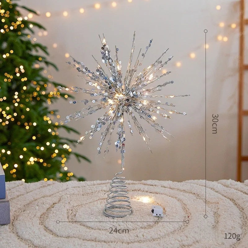 Adorno de estrella para árbol de Navidad