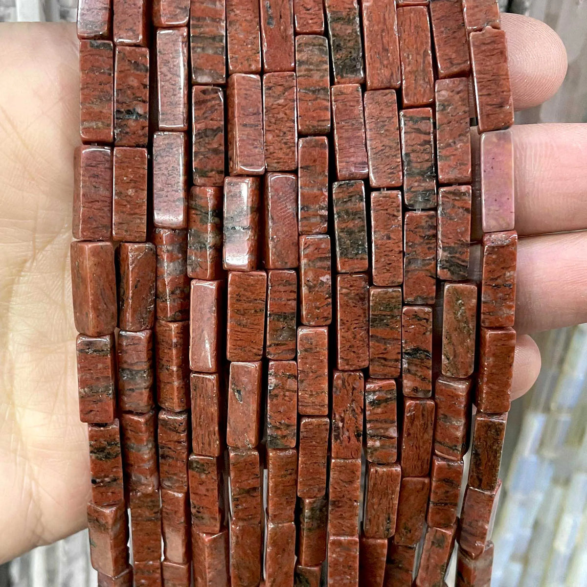4*13MM piedra Natural cuadrada Aventurina Ojo de Tigre ágatas cristal Jades