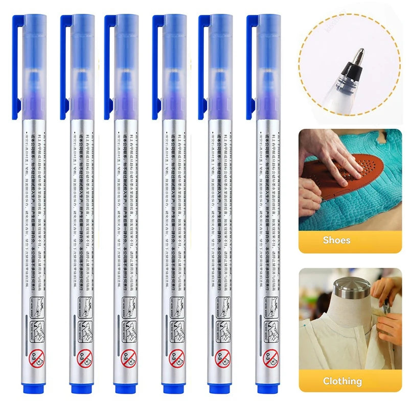 6 unids/set de rotulador mágico borrable con calor de gran capacidad, línea desaparece al planchar