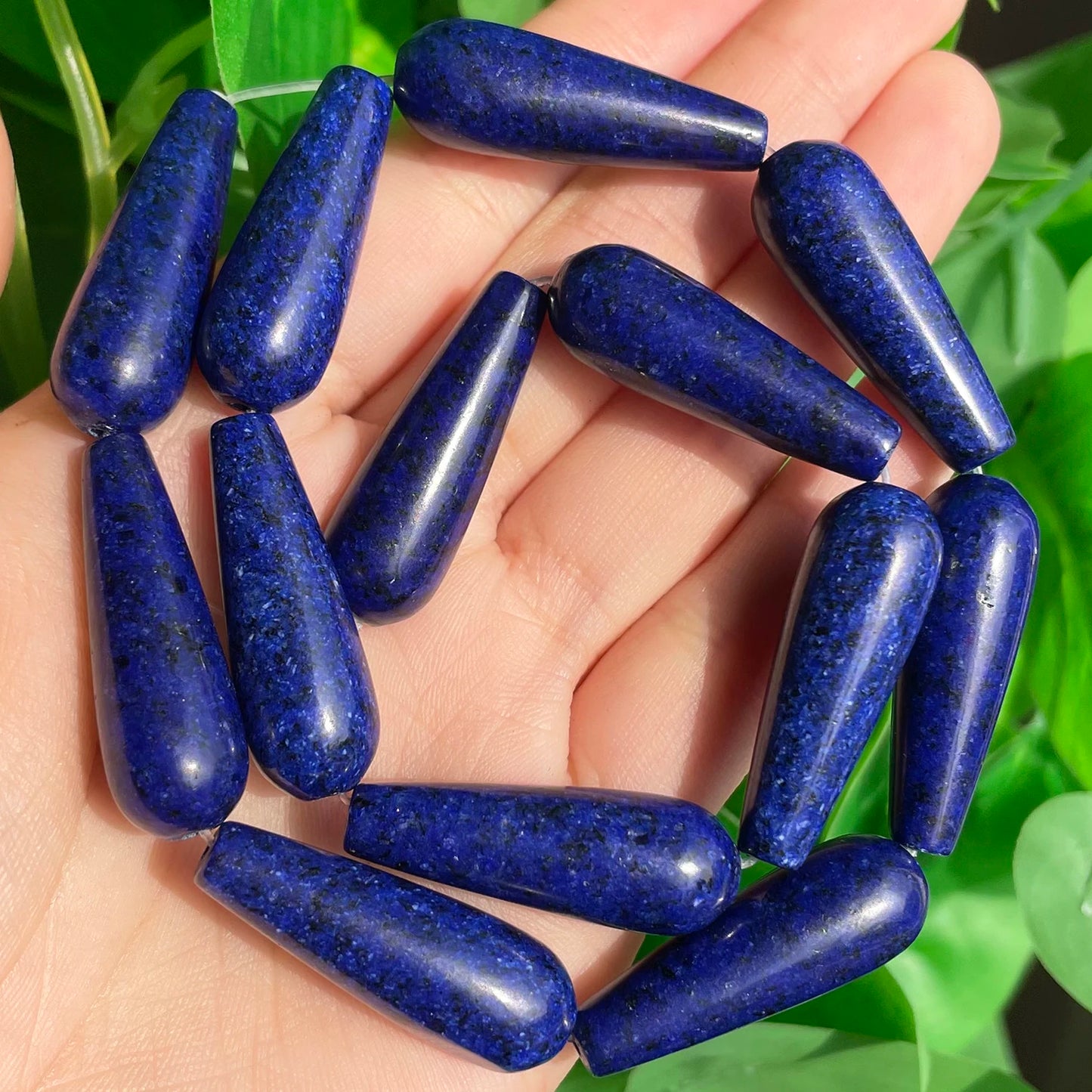 2 uds gota de agua Natural, piedra genuina, ágatas de la India, labradorita, ojo de tigre Calcedonia