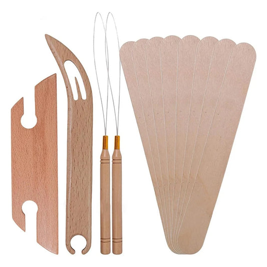 Juego de navetas para tejer A85Q, enhebrador de agujas práctico