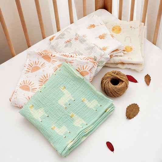 1 manta para recién nacidos, suaves, transpirables y acogedoras 100% Algodón