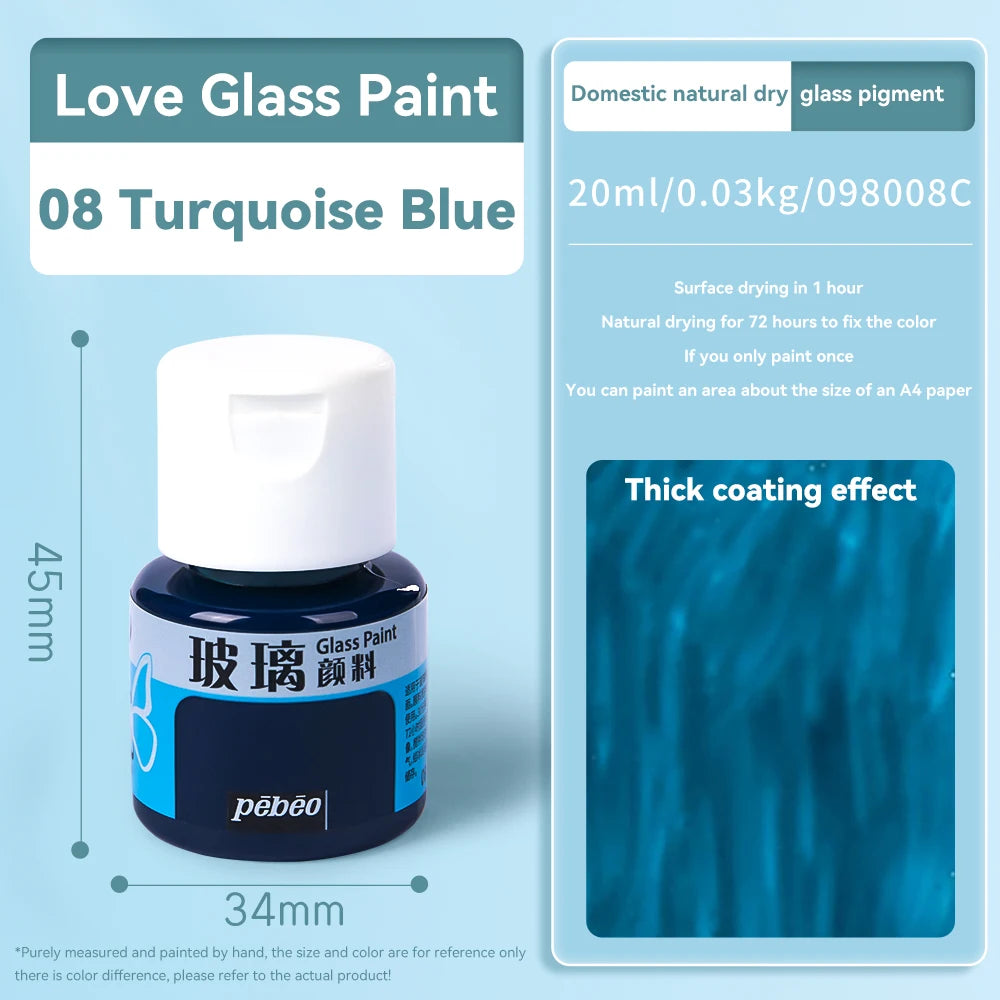 Pinturas acrílicas, pigmentos de vidrio impermeables de ricos colores, tubo para suministros de pintura, 20ml