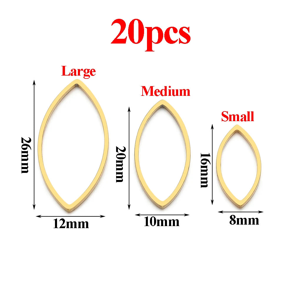 Pendientes de acero inoxidable dorado y plateado al vacío, suministros para hacer joyas de bisel, a granel, 20-50 Uds.