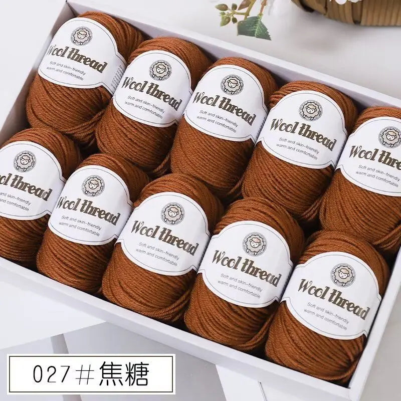 500 g/set (10 unidades de 50g) de  lana merino lisa