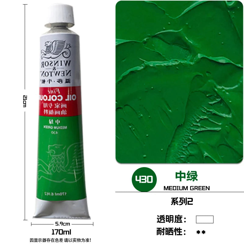 WINSOR & NEWTON-pintura al óleo de 170ml., tamaño grande