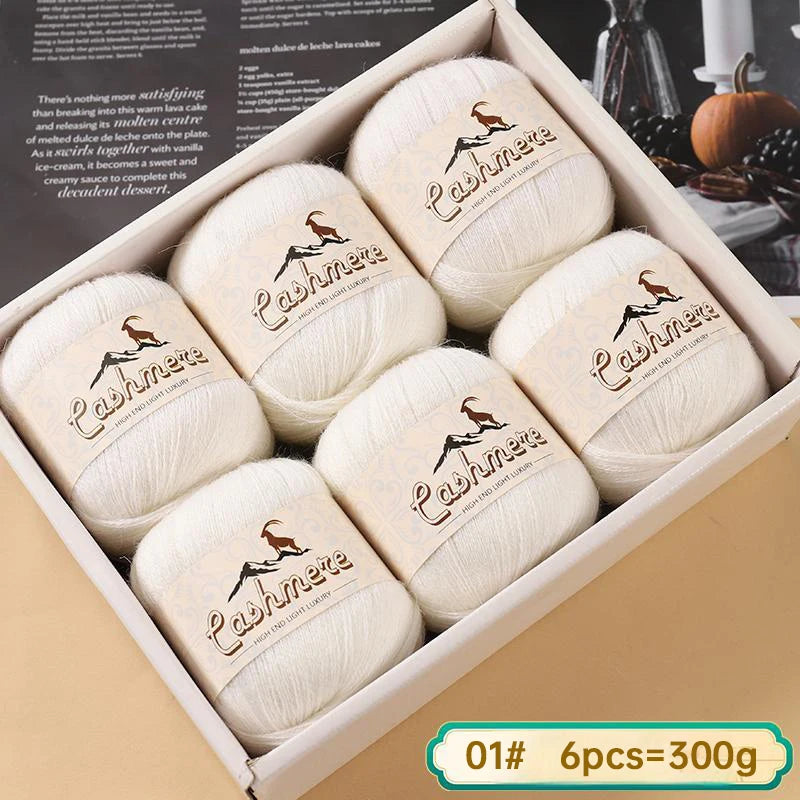 Lana fina pura de Cachemira de 300g, tejido a mano. 6 unidades