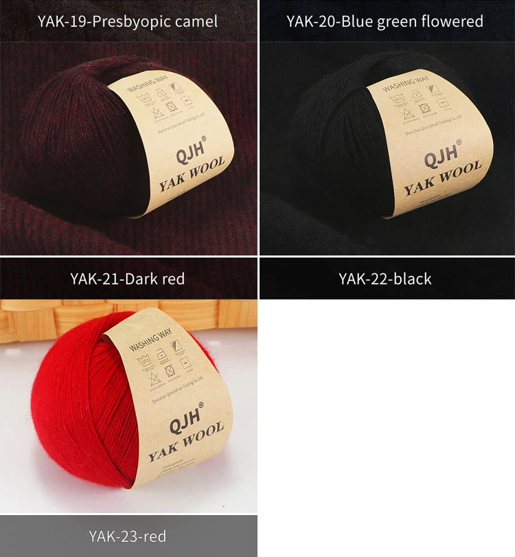 10pcs/set de lana de Yak Natural para tejer a mano, antipilling de alta calidad