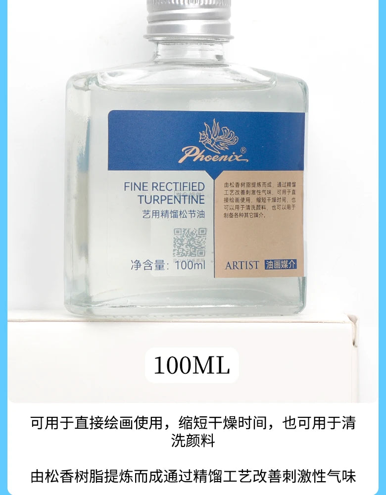 Medium de 100ml para pinturas al óleo, secado rápido, aceite de tóner, retoque de esmalte, barniz brillante