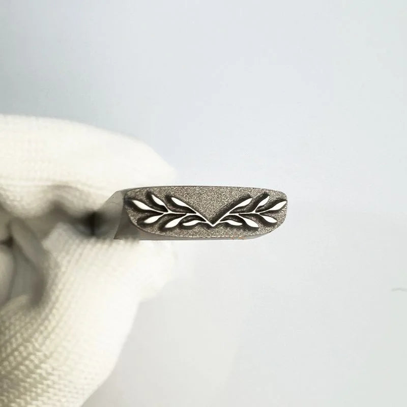 Sellos de joyería con patrón, de acero, troqueles de grabado para pulsera de oro y plata.