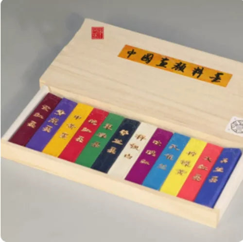 Barras de tinta de pigmento de Color, bloques de tinta de pintura china 12 uds.