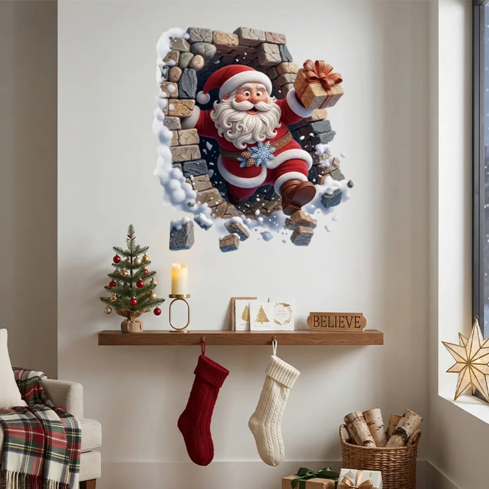 Adhesivo de Pared 3D de Navidad