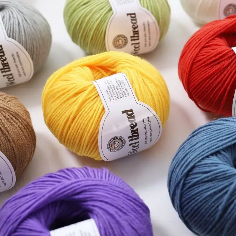 500 g/set (10 unidades de 50g) de  lana merino lisa