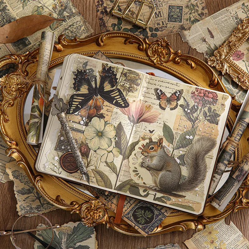 30 Uds. Planificador de papel Vintage, suministros artesanales