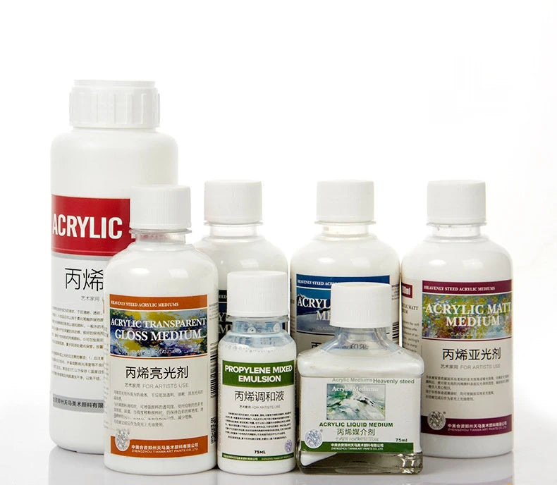 Líquido de mezcla acrílica de gran capacidad, pintura acrílica blanca lechosa, brillo más fino, pintura, pasta de moldeo, suministros de arte, 100/280ml