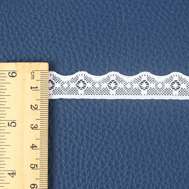 Accesorios de encaje blanco elástico, 1-2cm