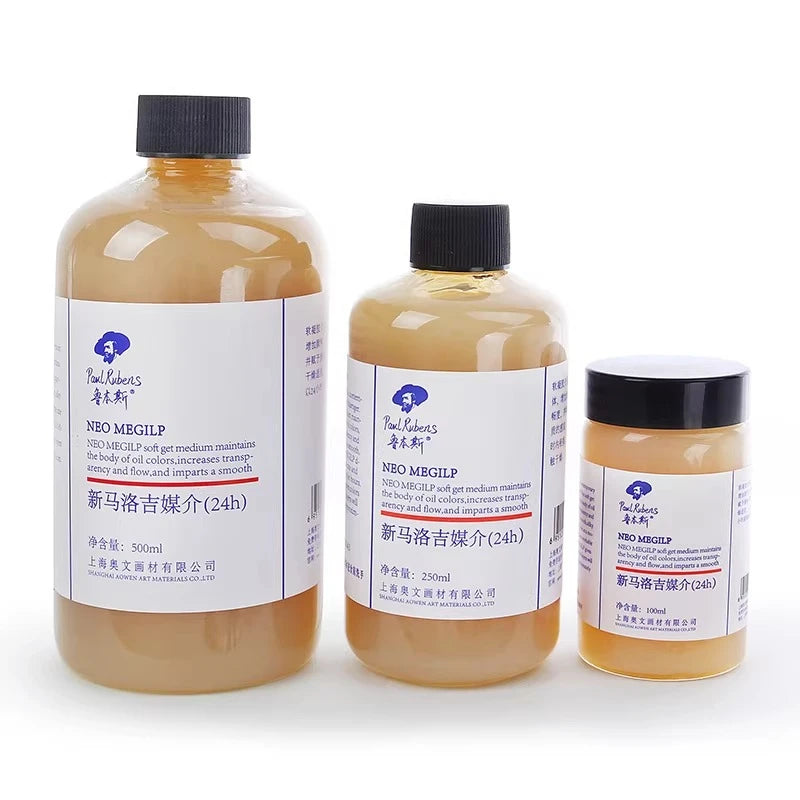 Resina Alquídica de 100/250/500 ml, Medium para Pintura Artística, Solvente para Mezclar Colores en Pintura al Óleo, de Secado Rápido y Lento