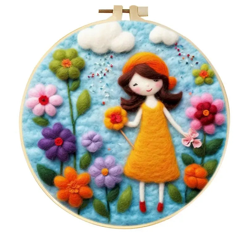 Kit de Pintura de fieltro de lana con marco